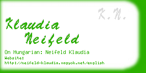 klaudia neifeld business card